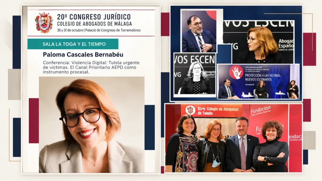 Paloma Cascales en el 20º Congreso Jurídico de Málaga y otras jornadas